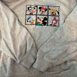 Disney Gray Sweatshirt with Cartoon Design